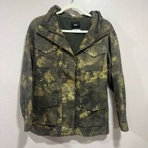 Urban Outfitters BDG Georgie Army Green Camo Surplus Hood Jacket Coat S